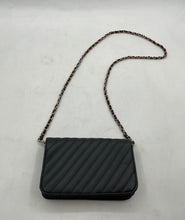 Load image into Gallery viewer, Badgley Mischka Womens Black Gold Inner Pockets Chain Strap Shoulder Bag
