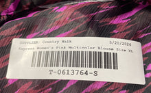 Load image into Gallery viewer, Express Womens Pink Multicolor Abstract Print Long Sleeve Button-Up Shirt Sz XL
