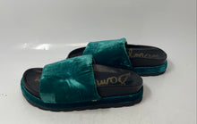 Load image into Gallery viewer, Sam Edelman Womens Shaye Green Velvet Slip-On Platform Slide Sandals Size 7
