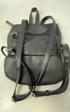 Load image into Gallery viewer, Giani Bernini Womens Black Leather Adjustable Shoulder Strap Mini Backpack
