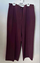 Load image into Gallery viewer, Ann Taylor Womens Burgundy Flat Front Pockets Wide-Leg Dress Pants Size 12
