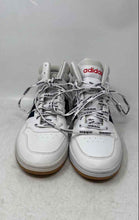 Load image into Gallery viewer, Adidas Mens Hoops 3.0 Mid White Black Mid Top Lace-Up Sneaker Shoes Size 8
