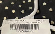 Load image into Gallery viewer, Tommy Hilfiger Womens Black Gold Polka Dot Shirt Dress Size XS With Tag

