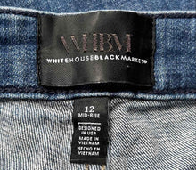 Load image into Gallery viewer, White House Black Market Womens Blue Denim Mid Rise Slim Fit Bootcut Jeans Sz 12
