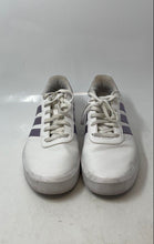 Load image into Gallery viewer, Adidas Womens Court Platform GV8999 White And Purple Sneakers Shoes Size 9.5
