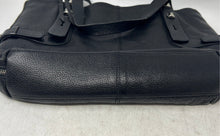Load image into Gallery viewer, Francesco Biasia Womens Black Pebbled Leather Double Handle Lined Shoulder Bag
