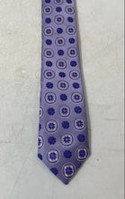 Load image into Gallery viewer, Hugo Boss Mens Purple Floral Print Silk Keeper Loop Adjustable Pointed Tie

