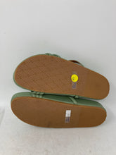Load image into Gallery viewer, Silvia Cobos Womens Lia Green Leather Open Toe Slip-On Slides Sandals Size 7
