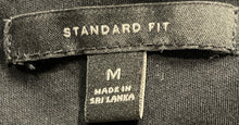 Load image into Gallery viewer, Banana Republic Mens Dark Blue And Black Striped Print Golf Polo Shirt Size M
