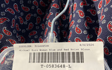 Load image into Gallery viewer, Michael Kors Womens Blue Red Paisley Print Off The Shoulder Blouse Top Size XL
