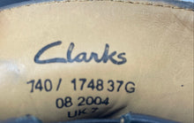 Load image into Gallery viewer, Clarks Mens Black Leather Round Toe Slip-On Loafer Shoes Size UK 7
