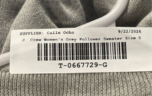 Load image into Gallery viewer, J. Crew Womens Gray Cotton Crew Neck Long Sleeve Pullover Sweater Size S
