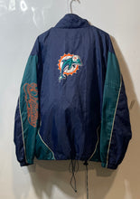 Load image into Gallery viewer, NFL Mens Multicolor Miami Dolphins Football Windbreaker Jackets Size L/G

