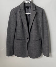 Load image into Gallery viewer, Ann Taylor Womens Gray Single-Breasted Notch Lapel One Button Blazer Size 4
