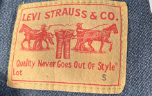 Load image into Gallery viewer, Levi's Strauss &amp; Co. Womens Blue Long Sleeve Iconic Jean Trucker Jacket Size S
