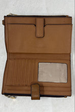 Load image into Gallery viewer, Michael Kors Womens Brown Monogram Faux Leather Jet Set Travel Smartphone Wallet

