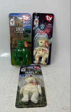 Load image into Gallery viewer, McDonald's Ty Teenie Beanie Babies Erin Glory Maple Bears Push Toys 3 Pcs Sealed
