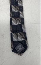 Load image into Gallery viewer, Gianfranco Ruffini Mens Gray Check Silk Adjustable Pointed Tie One Size
