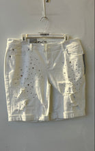 Load image into Gallery viewer, INC International Concepts Womens White Slim Fit Tech Bermuda Shorts Size 14W
