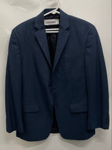Load image into Gallery viewer, Calvin Klein Mens Blue Long Sleeve Single-Breasted Two Button Blazer No Size
