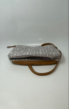 Load image into Gallery viewer, Rosetti Womens White Gray Brown Geometric Faux Leather Zip Top Crossbody Handbag
