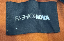 Load image into Gallery viewer, Fashion Nova Womens Brown Long Sleeve Collared Pockets Open Front Overcoat Sz M
