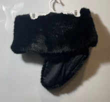 Load image into Gallery viewer, Le Lis Blanc Womens Black Faux Fur Pull-Through Collar Wrap Scarf One Size
