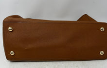 Load image into Gallery viewer, Michael Kors Womens Jet Set Brown Leather Double Handle Charm Tote Handbag
