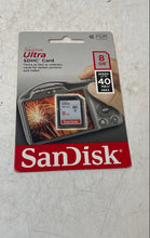 Load image into Gallery viewer, SanDisk SDHC Ultra 8GB 40MBs Class 10 Camera Memory Card Factory Sealed

