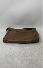 Load image into Gallery viewer, Pappagallo Womens Brown Leather Logo Inner Pocket Zip Top Shoulder Handbag
