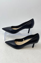 Load image into Gallery viewer, Marc Fisher Womens Black Leather Pointed Toe Slip-On High Pump Heel Size 5.5M

