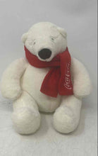 Load image into Gallery viewer, Vintage Coca -Cola White Collectible Polar Bear Plush Toy Wearing Red Scarf
