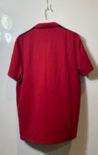 Load image into Gallery viewer, Guess Mens Red Short Sleeve Collared Pique Logo Tape Polo Shirt Size Large
