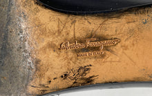 Load image into Gallery viewer, Authentic Salvatore Ferragamo Womens Black Leather Pump Heels Size 5B Damaged
