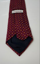 Load image into Gallery viewer, Emanuel Ungaro Mens Burgundy Floral Print Silk Keeper Loop Designer Tie

