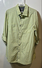 Load image into Gallery viewer, Kenneth Cole Reaction Mens Green Plaid Long Sleeve Button-Up Shirt Size L
