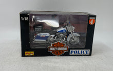 Load image into Gallery viewer, Maisto Harley-Davidson 1:18 Scale Series 4 Die-Cast Boston Police Motorcycle Toy
