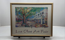 Load image into Gallery viewer, Las Olas Art Fair Fort Lauderdale Framed Colorful Tree Scene Wall Art Painting
