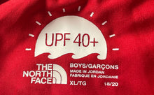Load image into Gallery viewer, The North Face Boys Blue Red Amphibious Long Raglan Sleeve T-Shirt Size XL
