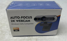 Load image into Gallery viewer, TOALLIN 2K QHD Auto Focus Privacy Shutter Windows Hello Compatible Webcam
