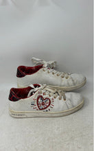 Load image into Gallery viewer, Desigual Womens Cosmic Heart 21WSKP07 White Red Lace-Up Sneakers Shoes Size 8
