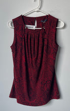 Load image into Gallery viewer, Tommy Hilfiger Womens Red Black Paisley Sleeveless Round Neck Blouse Top Size S
