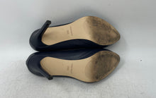 Load image into Gallery viewer, Nine West Womens Quabree Navy Blue Leather Slip-On Stiletto Pump Heels Size 5.5M
