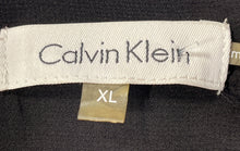 Load image into Gallery viewer, Calvin Klein Womens Black Long Sleeve Pockets Ruffle V-Neck Blouse Top Size XL
