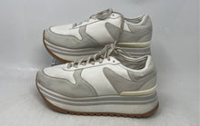 Load image into Gallery viewer, Pull &amp; Bear Womens Gray White Round Toe Low Top Lace-Up Sneakers Shoes Size 6

