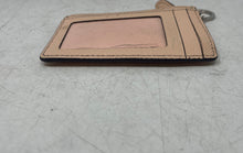 Load image into Gallery viewer, Coach Womens Peach Pebbled Leather ID &amp; Credit Card Slots Small Coin Wallet
