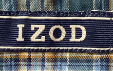 Load image into Gallery viewer, Izod Mens Blue Plaid Long Sleeve Button-Up Shirt Size Medium With Tag
