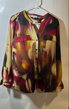 Load image into Gallery viewer, Calvin Klein Womens Multicolor Tie-Dye Long Sleeve Button Front Tunic Top Sz XL
