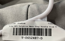 Load image into Gallery viewer, Nike Mens Gray NFL Miami Dolphins Cotton Drawstring Pullover Hoodie Size Small
