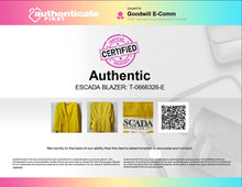 Load image into Gallery viewer, Authentic Escada Womens Yellow Long Sleeve One-Button Blazer Size EUR 44
